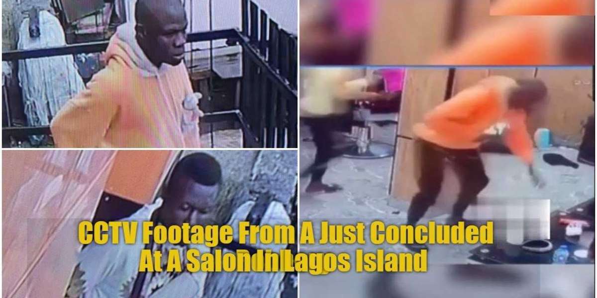 CCTV Footage Of A Robbery At A Salon In Lagos Island (Video)