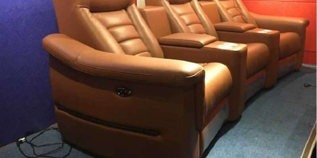 The concept of personalization is taken to a whole new level by curved home theater seating that is made to order