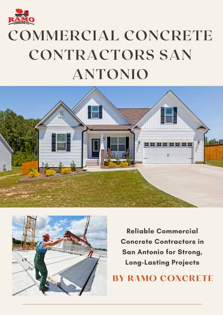 Reliable Commercial Concrete Contractors in San Antonio for Durable Business Projects | PDF