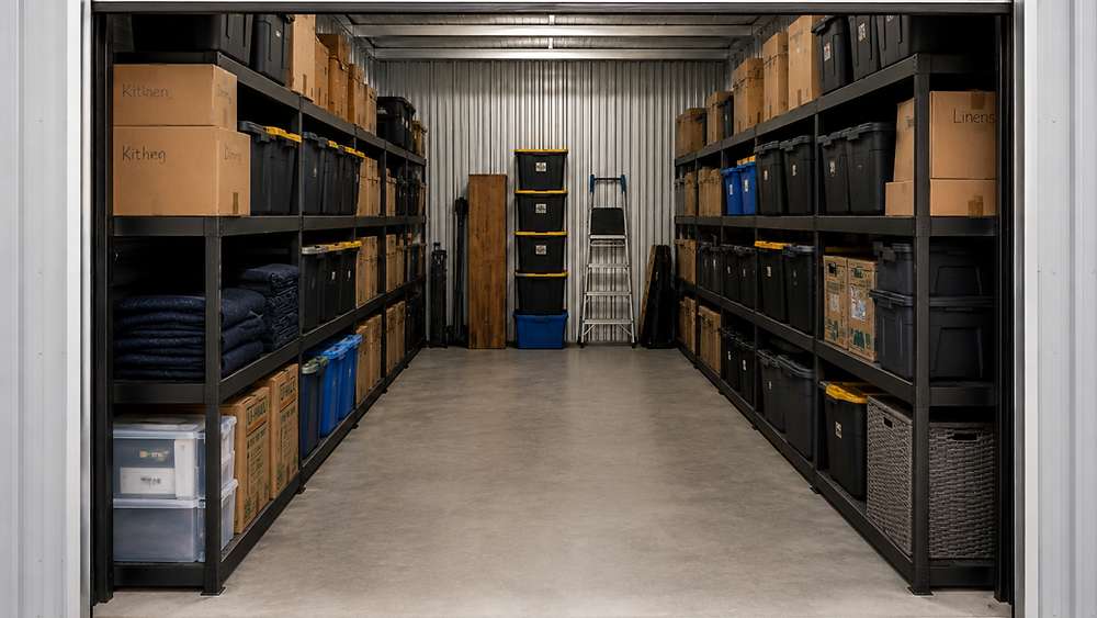 How to Organize a Storage Unit: The Center-Aisle Strategy